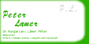 peter lamer business card