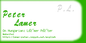 peter lamer business card